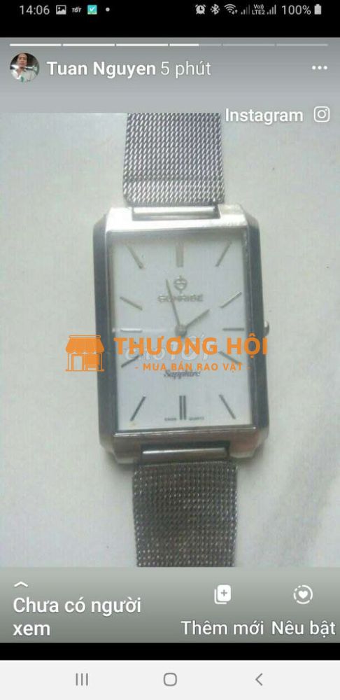 Đồng hồ inox , hơi trầy , kính không trầy