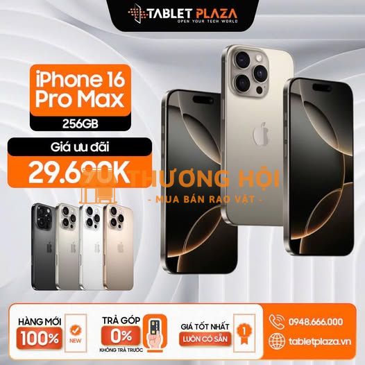 Săn iPhone 16 Pro Max 256GB với giá cực sốc chỉ từ 29.690.000đ