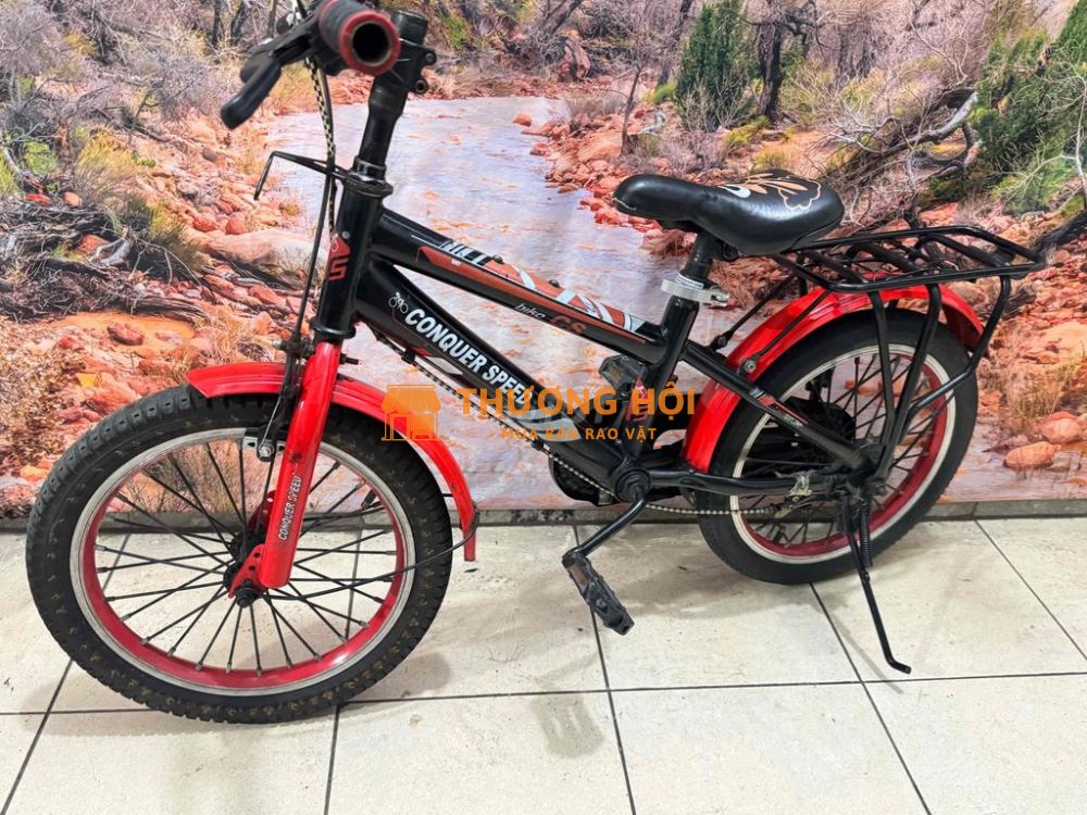 Xe trẻ em CONQUER 16 inch đỏ đen
