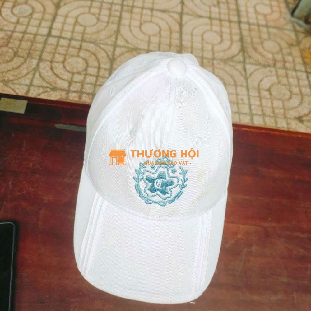 Mũ lưỡi trai vải trắng nam