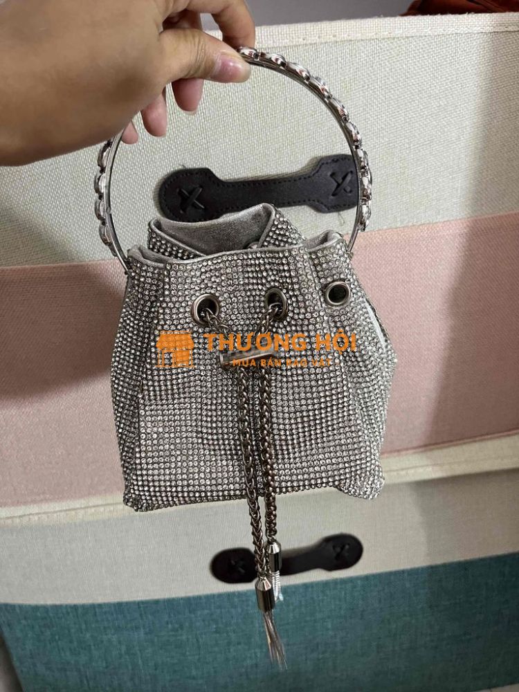 túi xách đính hột có dây đeo