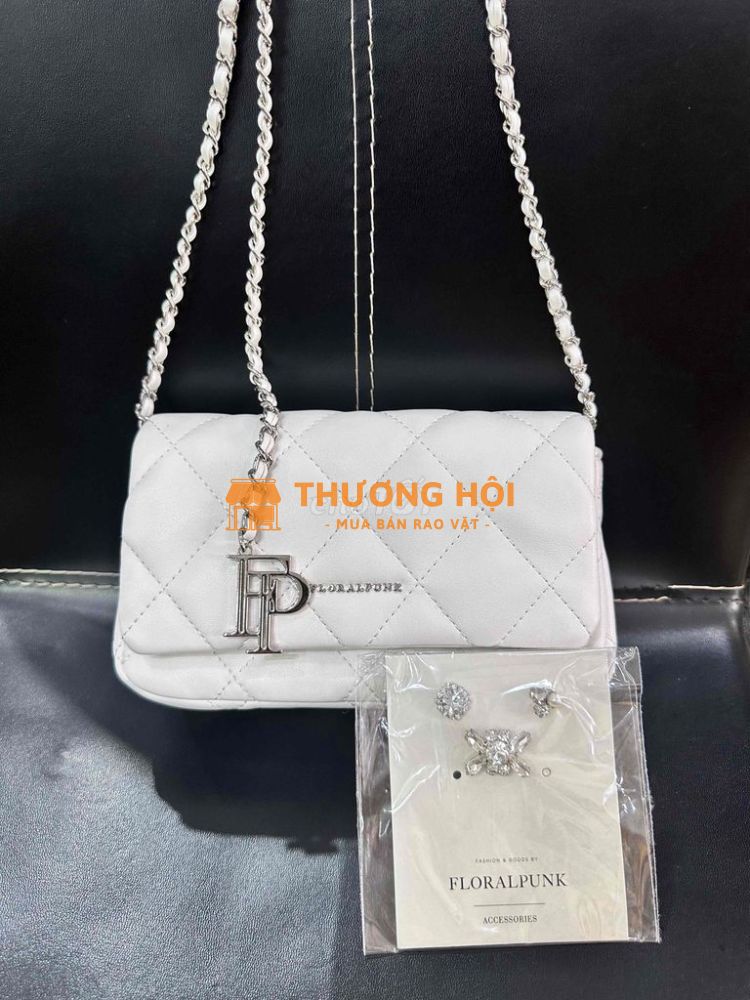 PASS túi Floralpumk Ivy Chain trắng