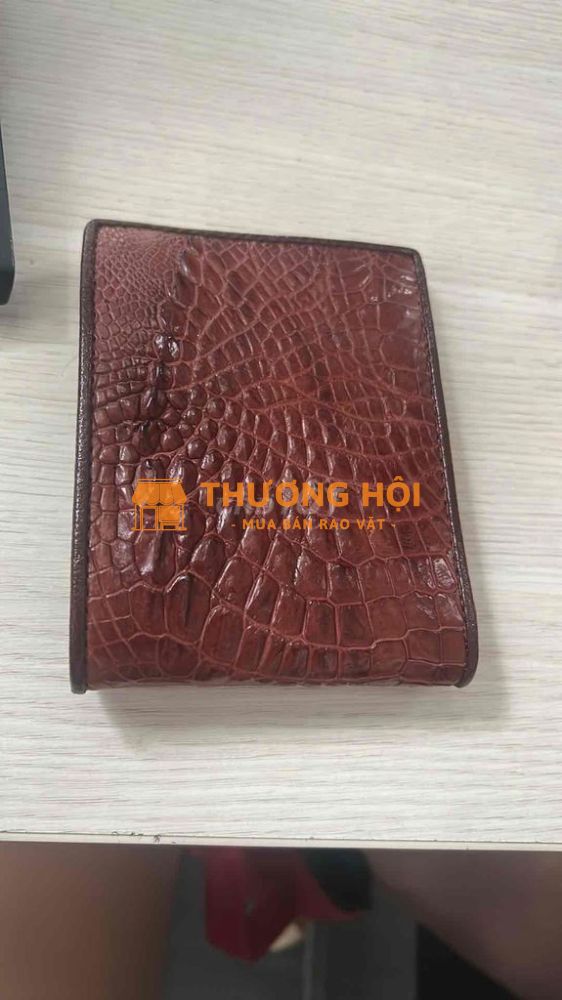 Ví da cá sấu nâu nam
