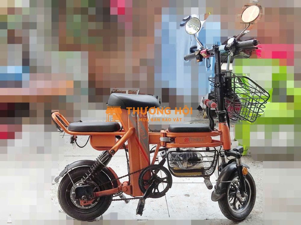Xe đạp điện Theli màu cam