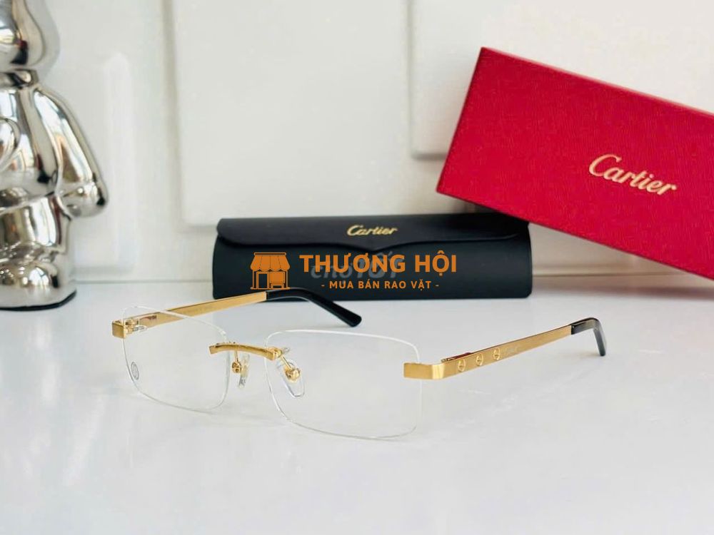 GỌNG KÍNH CARTIER GOLD TITAN (MÃ 2025 - 2HAND)