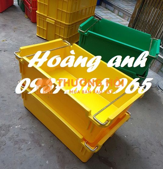 Phân phối khay nhựa toàn quốc, thùng a2, hộp nhựa bít có quai sắt