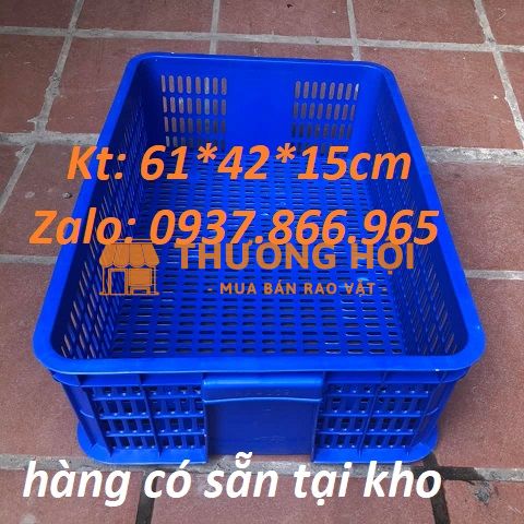 Sọt nhựa trưng bày hàng hóa, sọt nhựa rỗng dùng trang trại, sóng nhựa hở cao 15