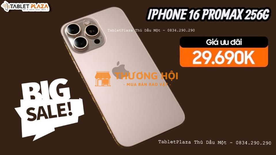 Săn iPhone 16 Pro Max 256GB với giá cực sốc chỉ từ 29.690.000đ