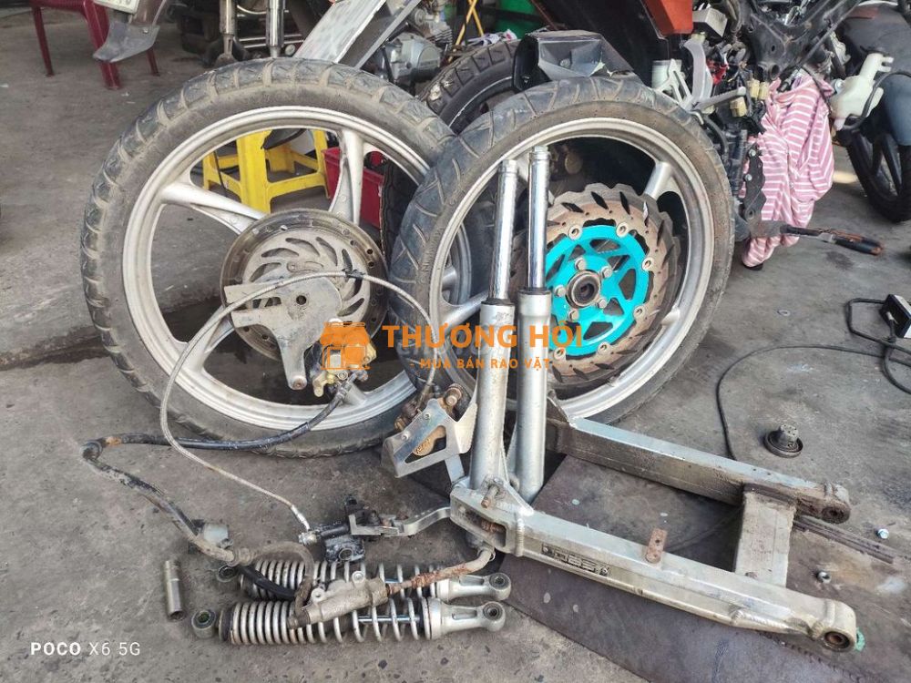 Phuộc đĩa trước sau và gấp nhôm