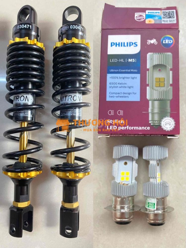 Phuộc sau bửng dè trước bóng đèn chén bi chuông nồ