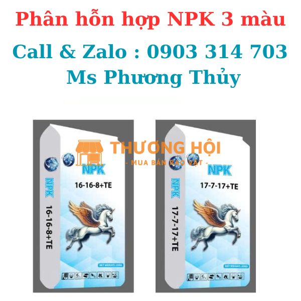 Bán phân bón hỗn hợp NPK 3 màu nguyên liệu nhập khẩu tan nhanh
