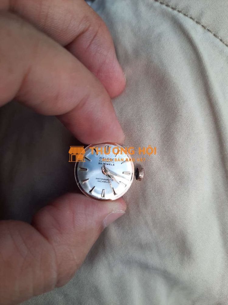 Máy đồng hồ cơ cổ 25 jW vàng hồng Swiss