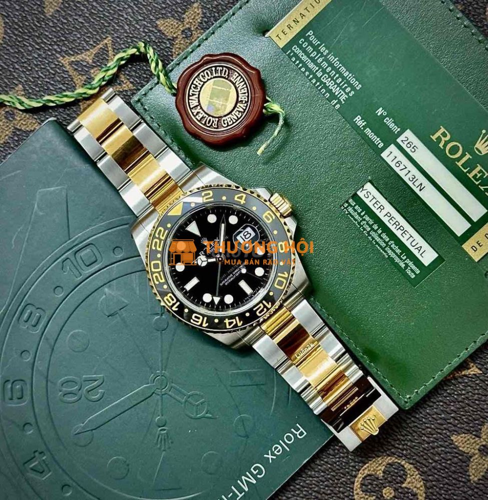 RL 116713LN GMT-MasterII Black Gold/Steel 40mm