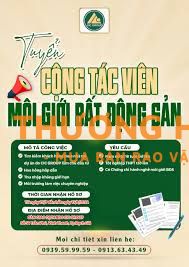 tuyển dụng môi giới bđs - nguồn nhà có sẳn - đào tạo miễn phí