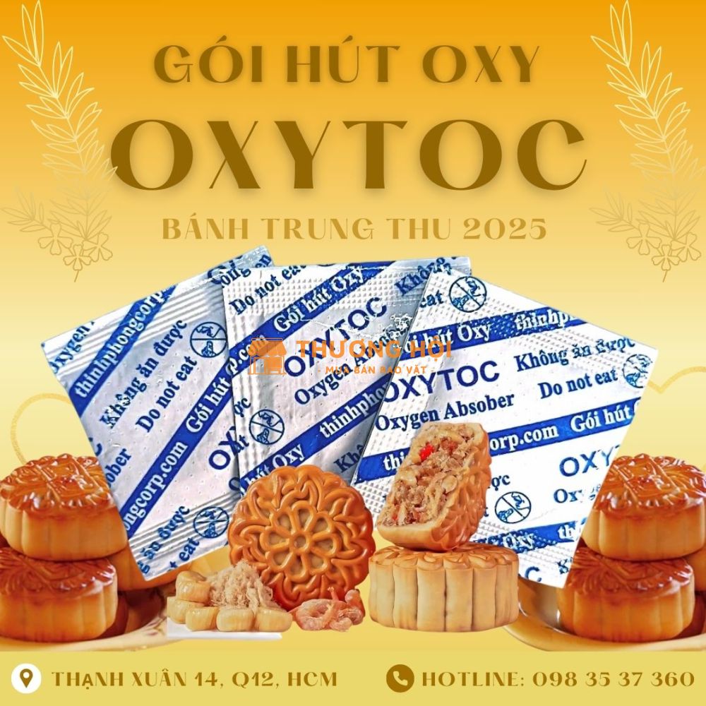 Gói hút oxy bảo quản bánh trung thu khỏi mốc