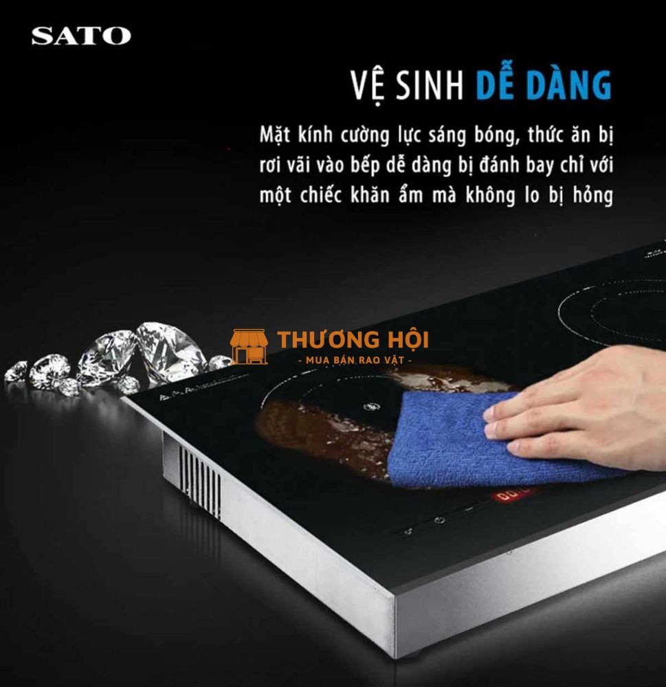 BẾP ĐÔI ĐIỆN TỪ HỒNG NGOẠI SATO SIH-IN712 N1.4 - SATO