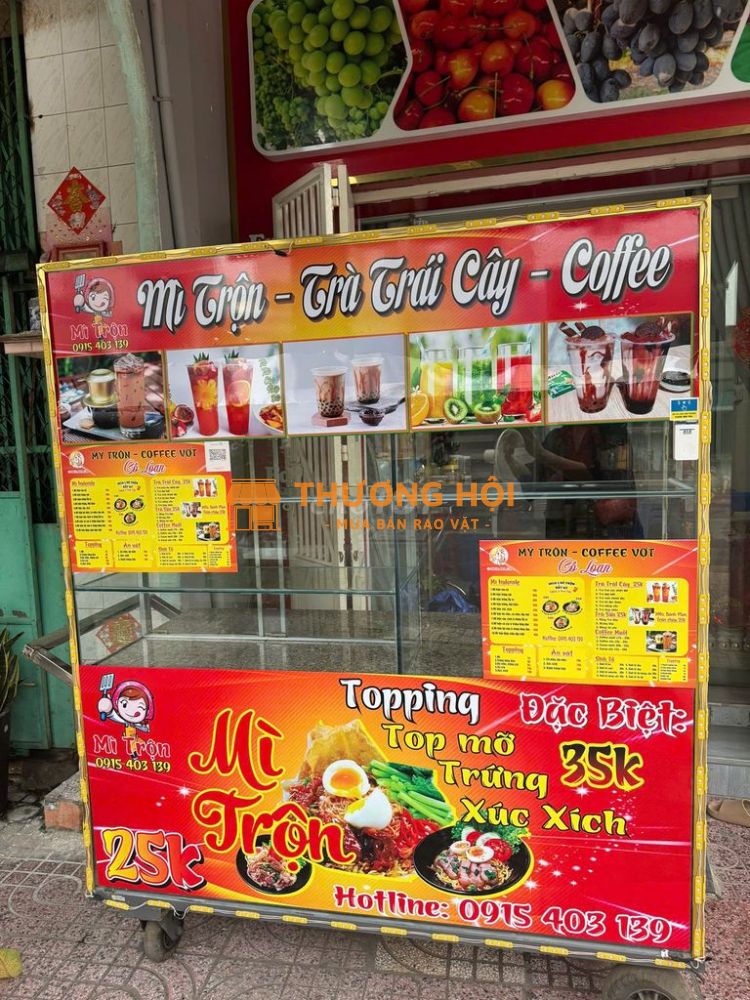 Bán Xe Đẩy Bán Hàng Trà Sữa Cafe Đồ Ăn Vặt