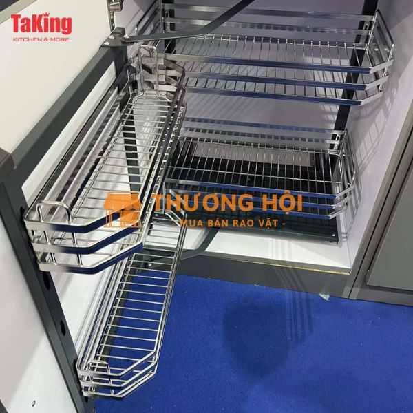 Tủ đồ khô 2 tầng TaKing, chất liệu inox 304 cao cấp, không độc hại, an toàn sử dụng