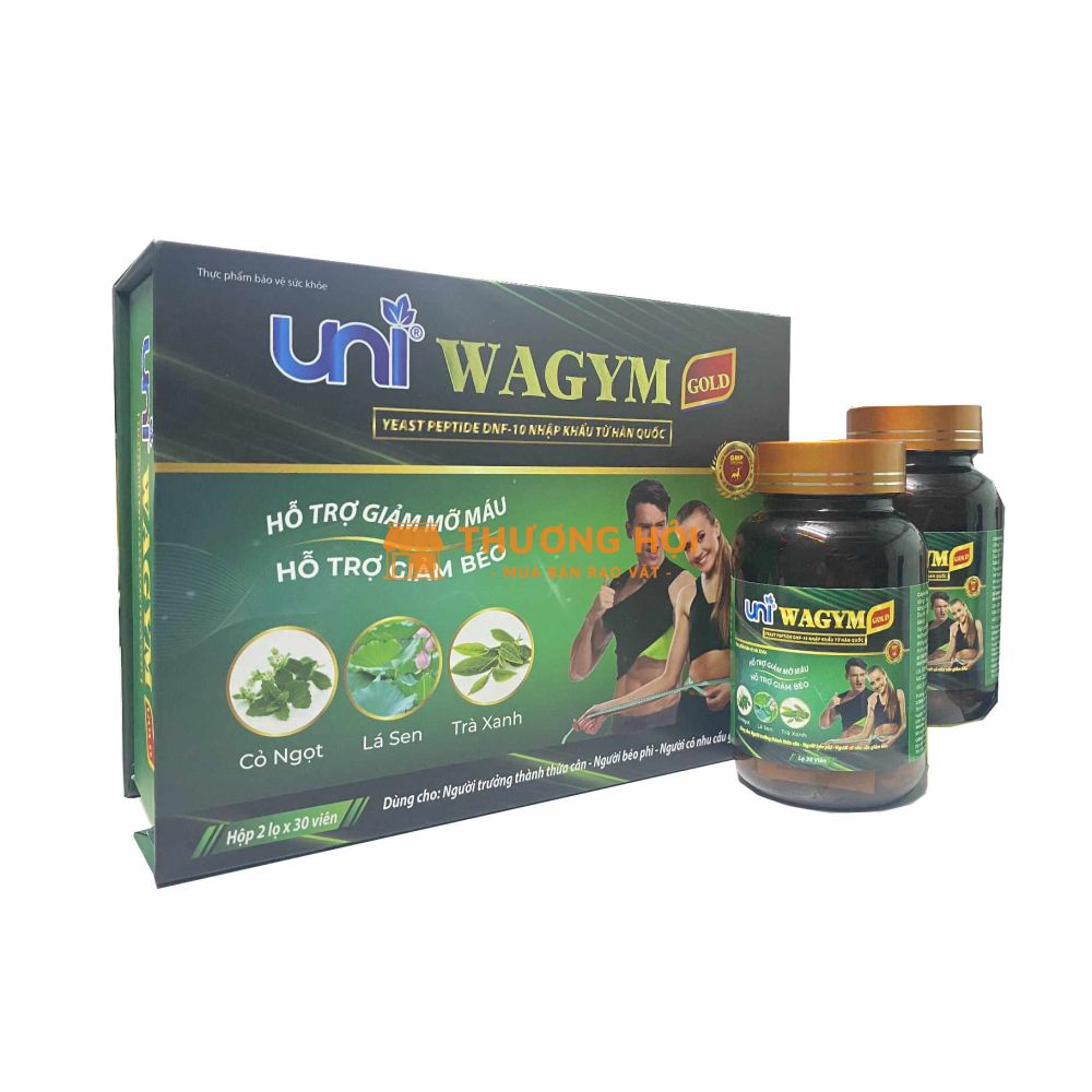 THỰC PHẨM CHỨC NĂNG HỖ TRỢ GIẢM MỠ MÁU, GIẢM BÉO HIỆU QUẢ WAGYM GOLD - UNI PHARMA