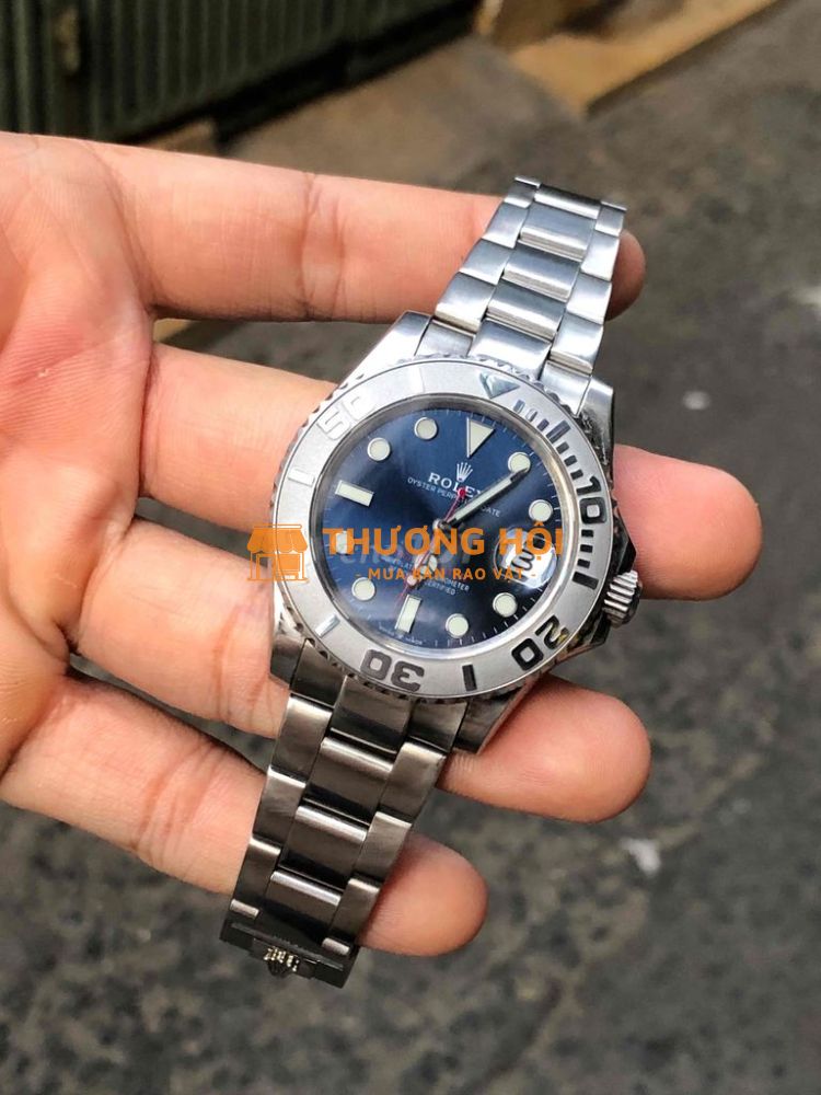 Đồng hồ Ru Lách Yacht Master máy Miyota xanh Navi