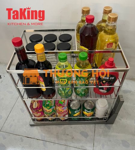 Kệ gia vị cao cấp TaKing, chất liệu SUS 304 bền đẹp, an toàn sử dụng