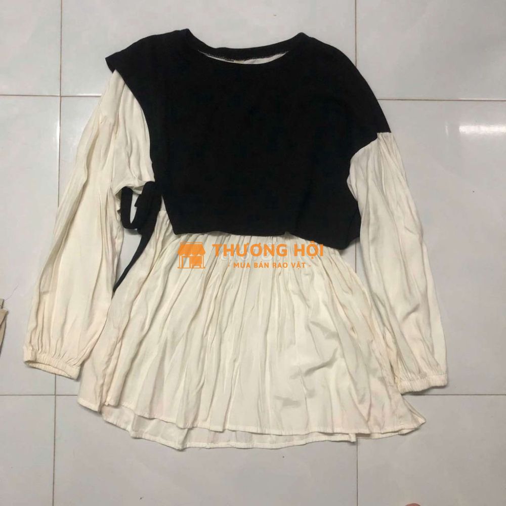 Áo kiểu phối babydoll