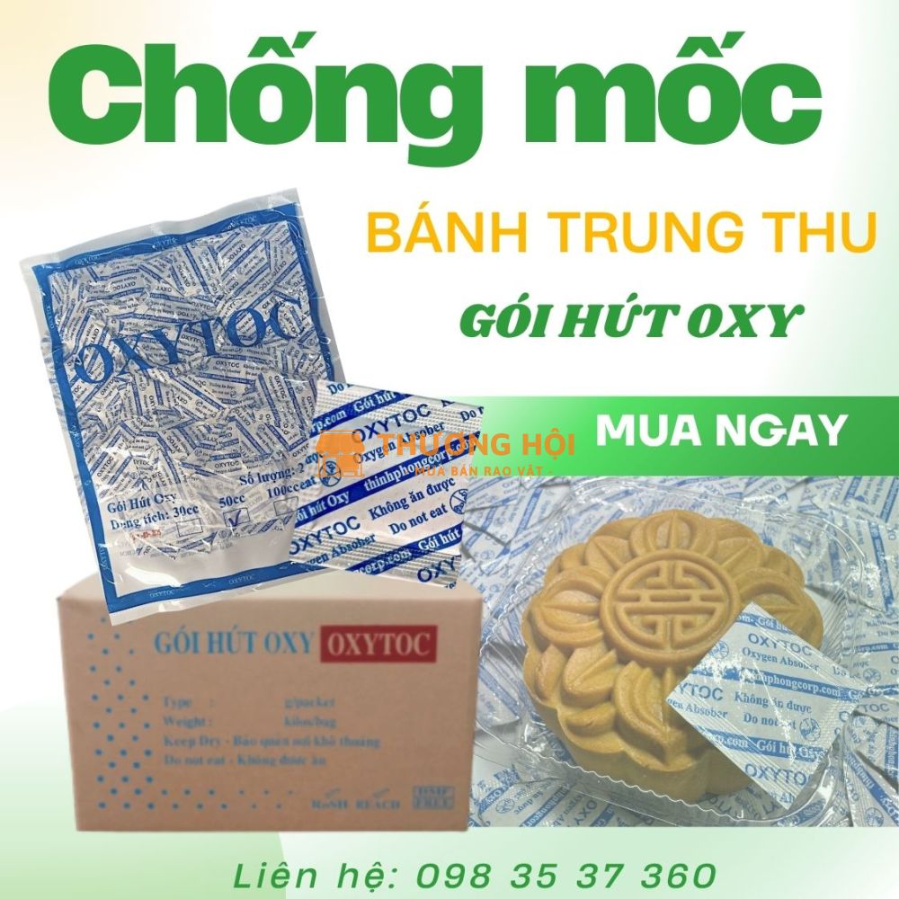 Bánh trung thu ngon không mốc nhờ gói hút oxytoc