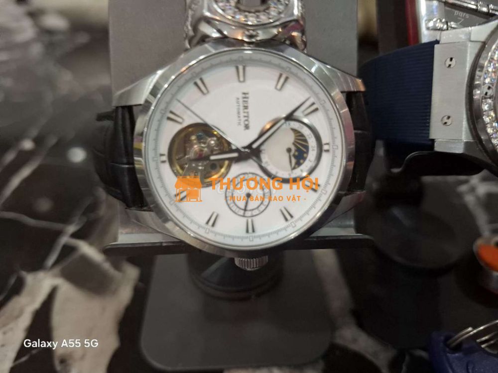 Đồnh hồ heritor toubilon, máy cơ, thép