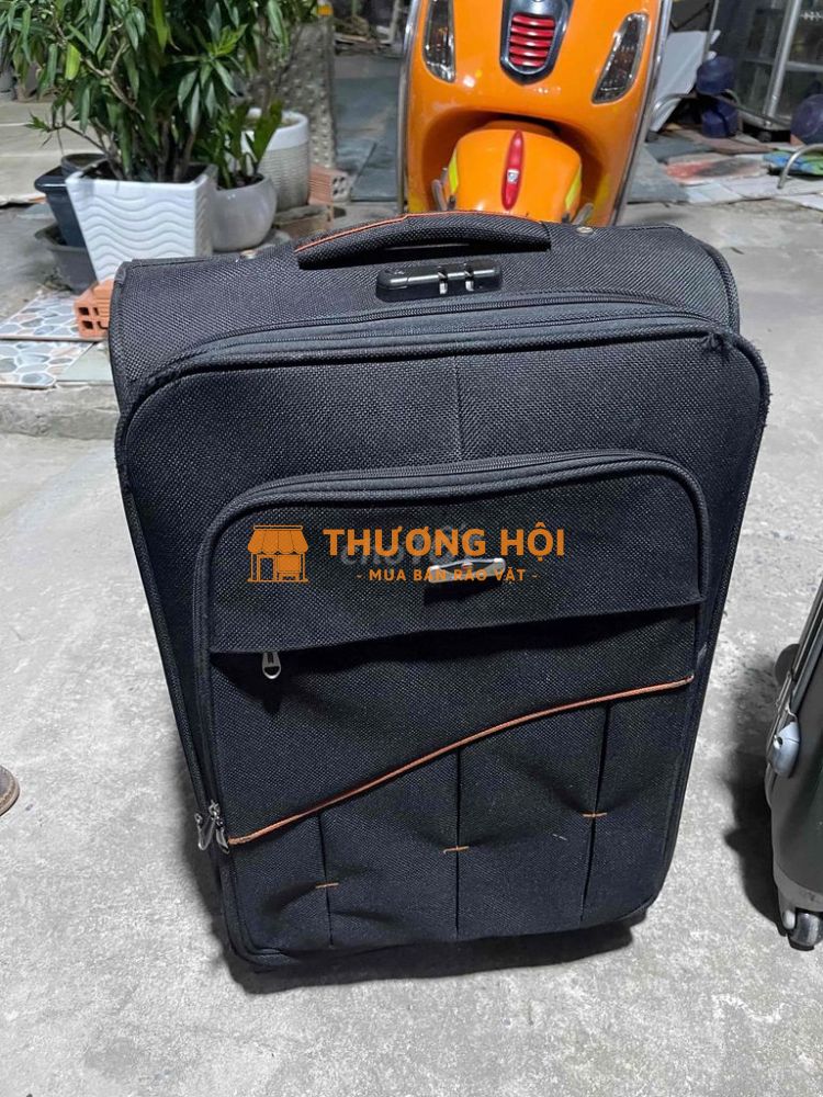 valy vải kéo loại ký gửi đi du lịch còn mới ok