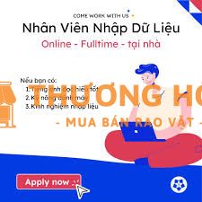 Tuyển nv nhập liệu tạo tài khoản