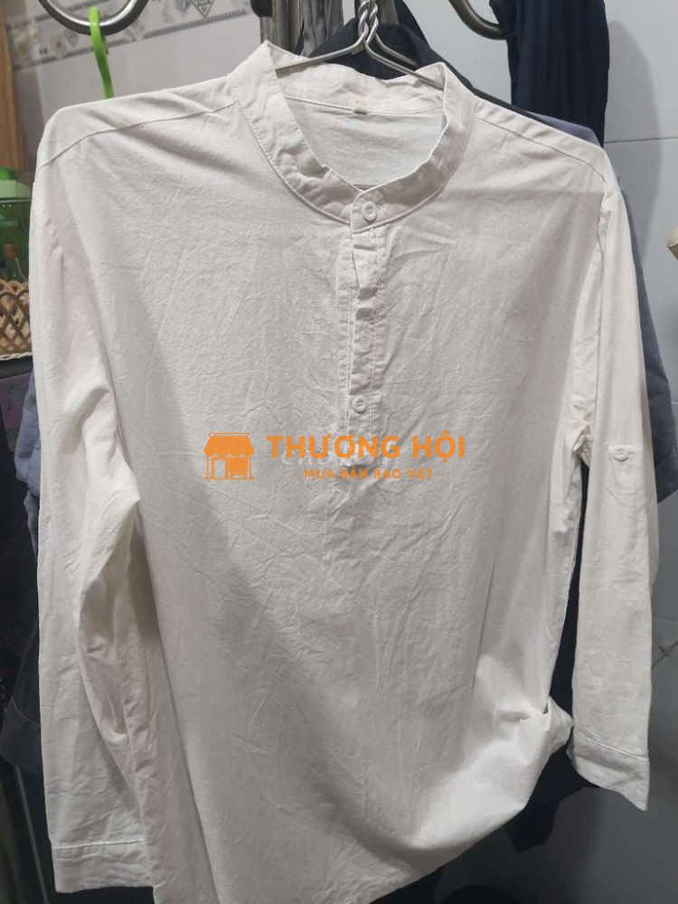 Áo sơ mi tay dài cổ tàu