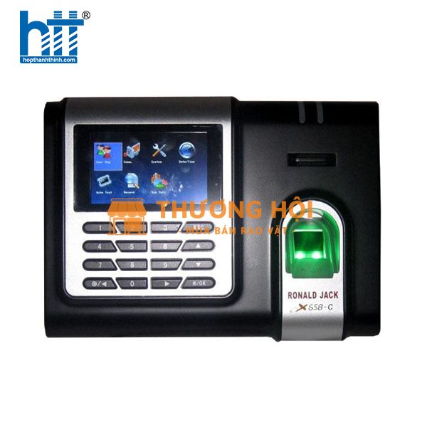 MÁY CHẤM CÔNG VÂN TAY + THẺ CẢM ỨNG+ PIN LƯU ĐIỆN RONALD JACK X658-C