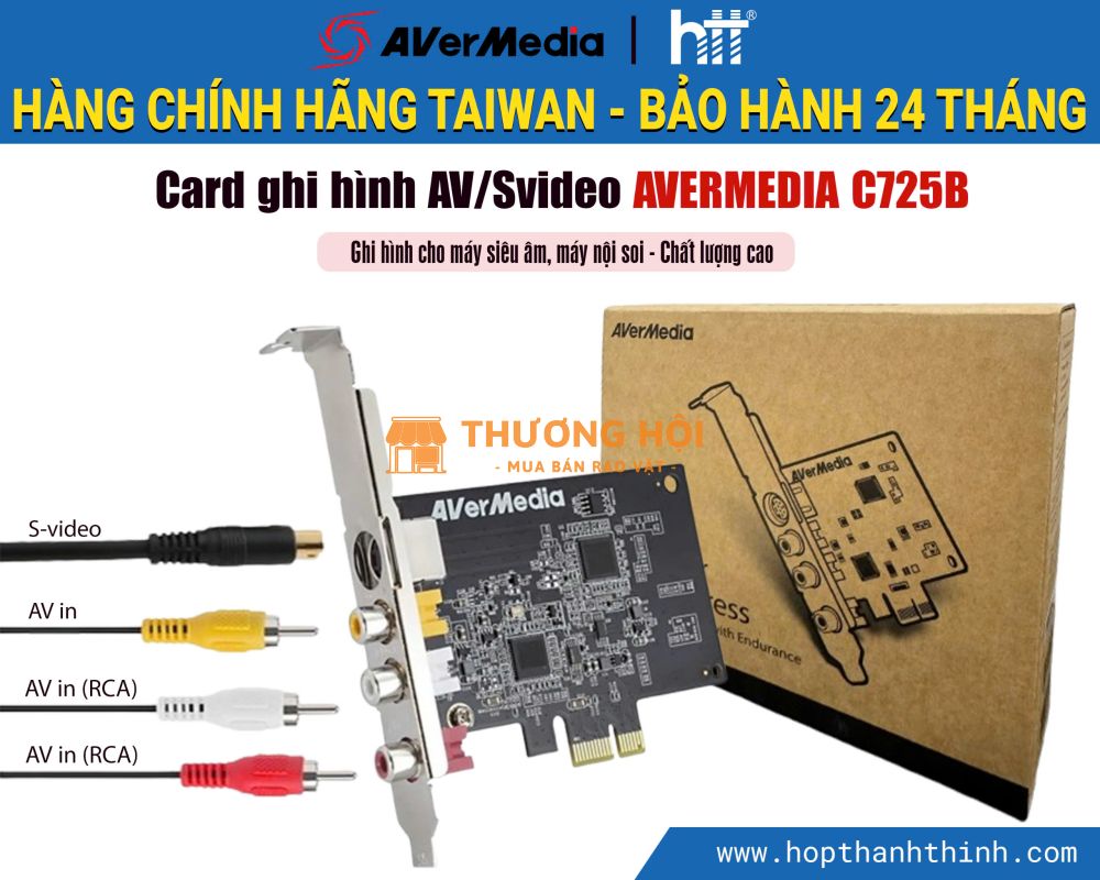 Card ghi hình AV, S-video chuẩn PCI-E AverMedia C725B