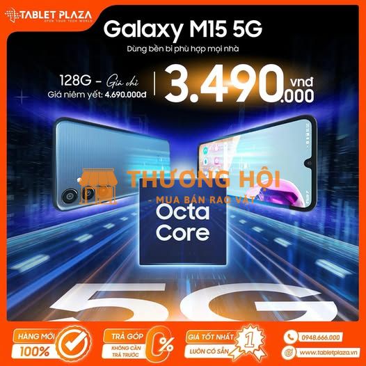 SAMSUNG M15 5G – Cấu hình mạnh, giá siêu mềm