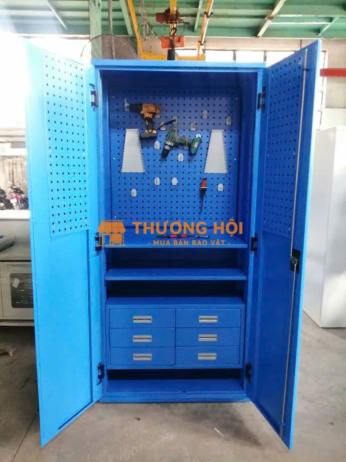 Tủ dụng cụ 2 cánh NPRO có vách treo đồ nghề và ngăn chứa dụng cụ