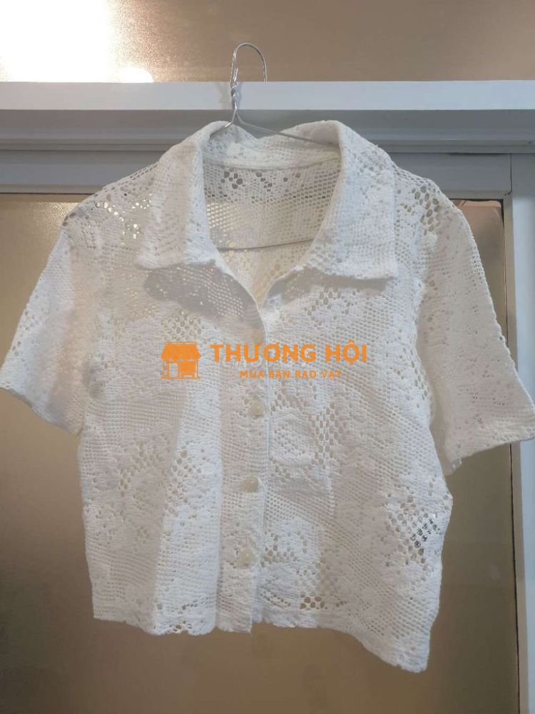 Áo cardigan ren (Size free, GU)