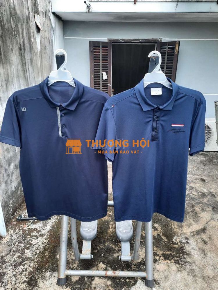 2 áo polo nam xanh Navy 56-62kg vừa xuất Usa Lưu Đã sử dụng Đồ nam 129.000 đ