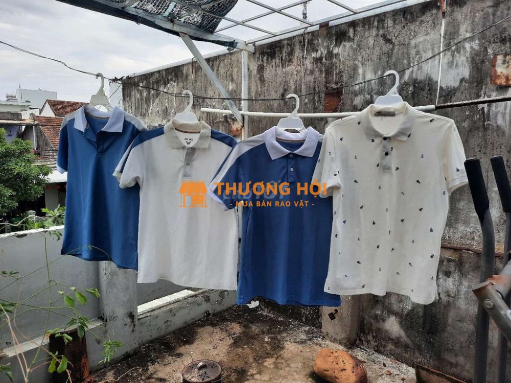 4 Áo polo vải cotton và polyester 55-60kg