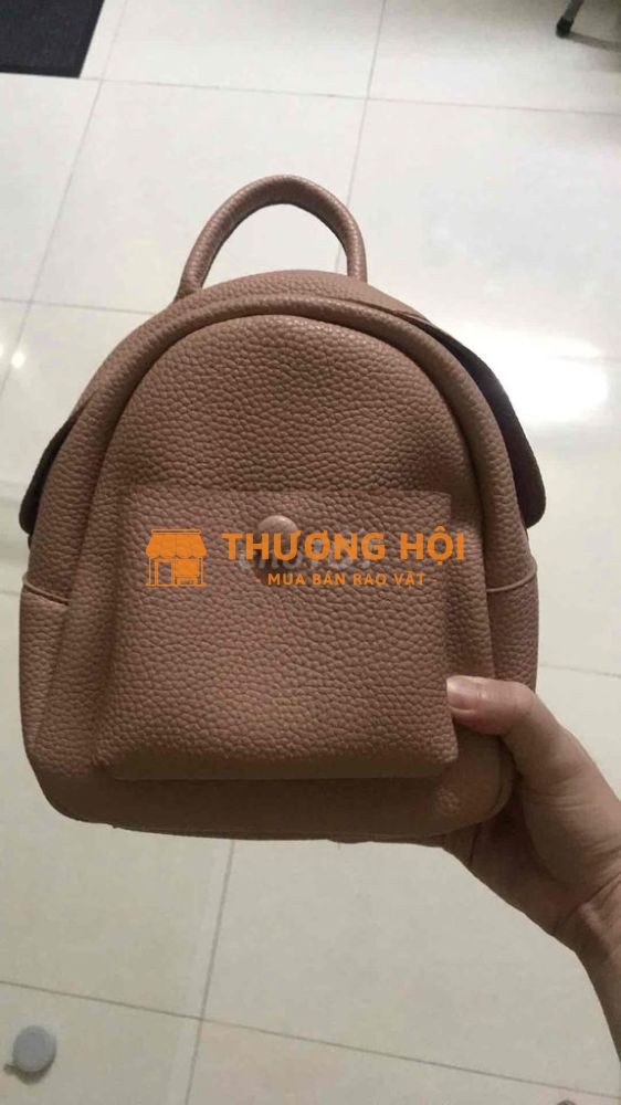 Thanh lý Balo mini màu hồng bằng da