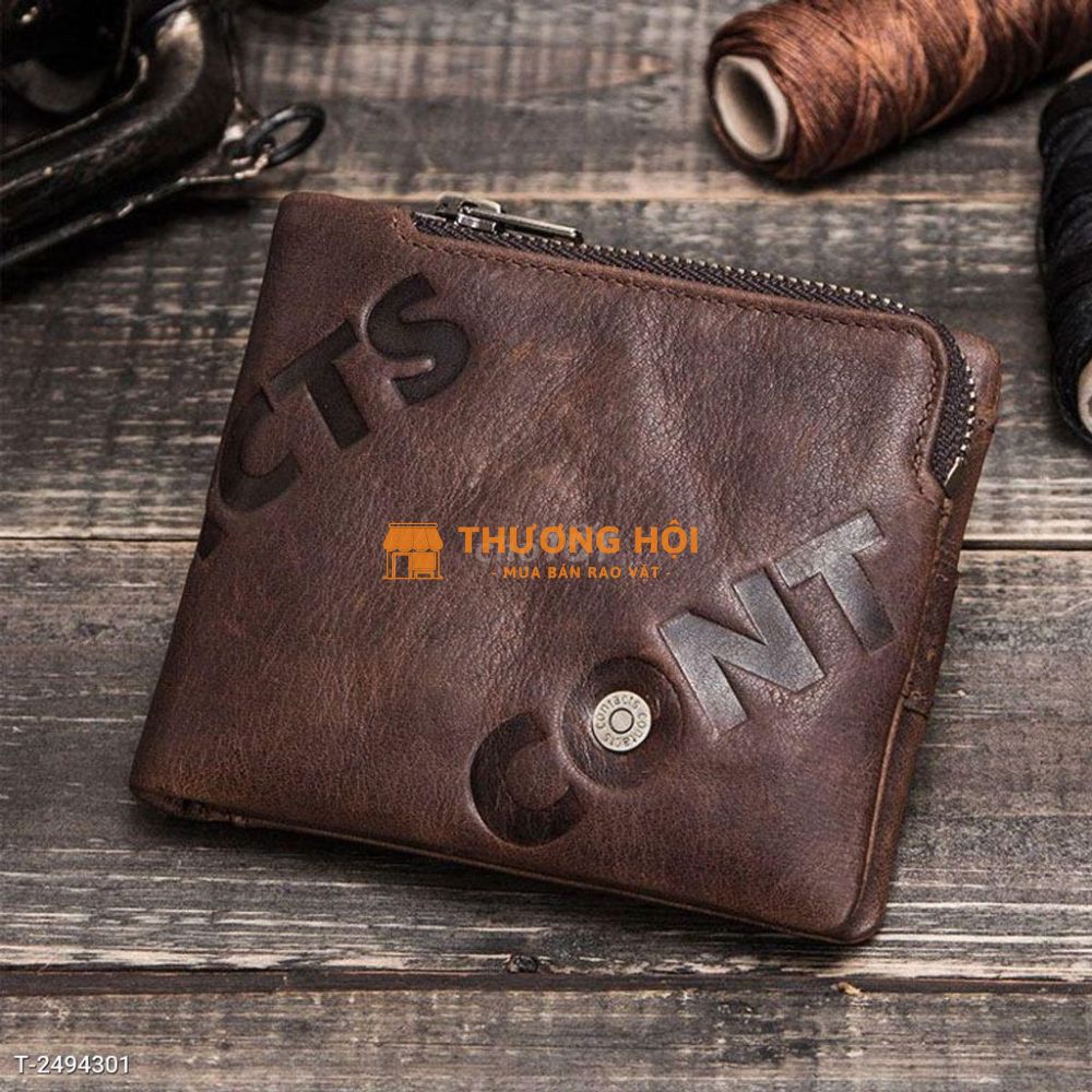 Ví ngắn nam da bò thật M1299