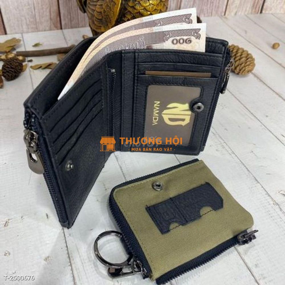 Ví ngắn nam da bò thật M1273