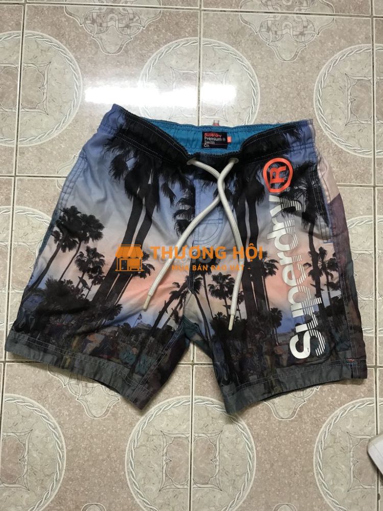Quần đi biển superdry size S authentic