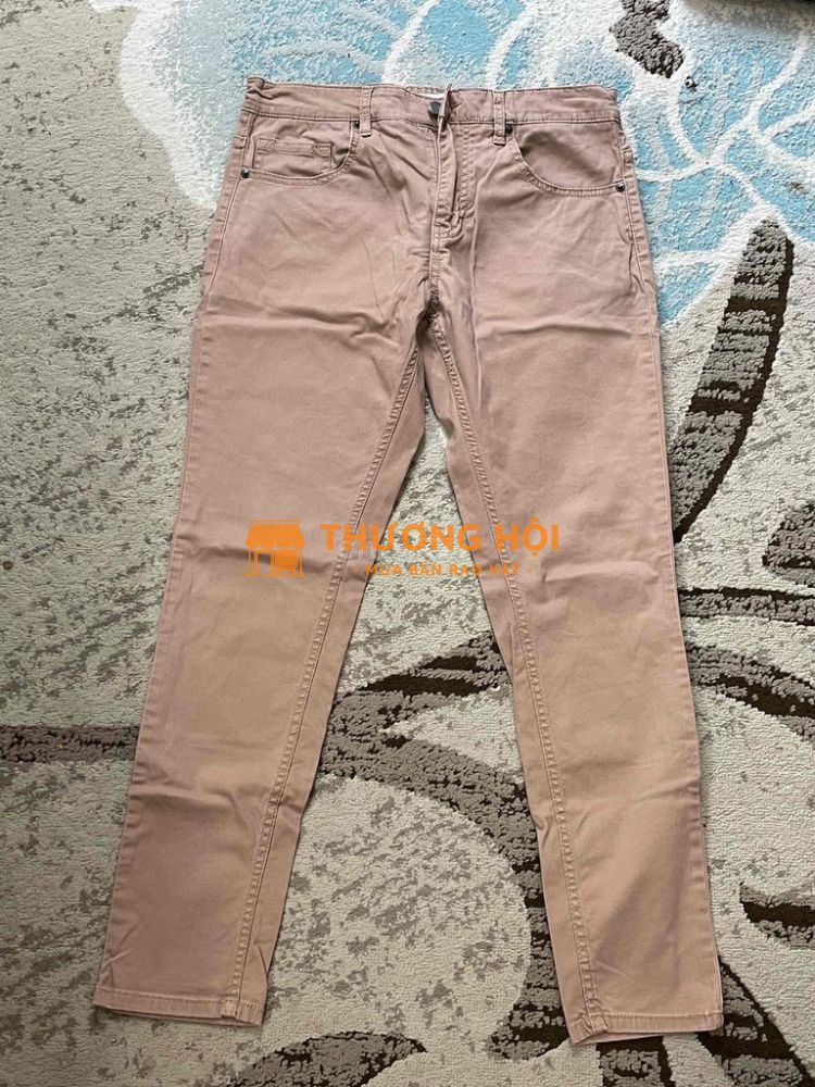 Quần Routine Straight fit màu Be Size 32