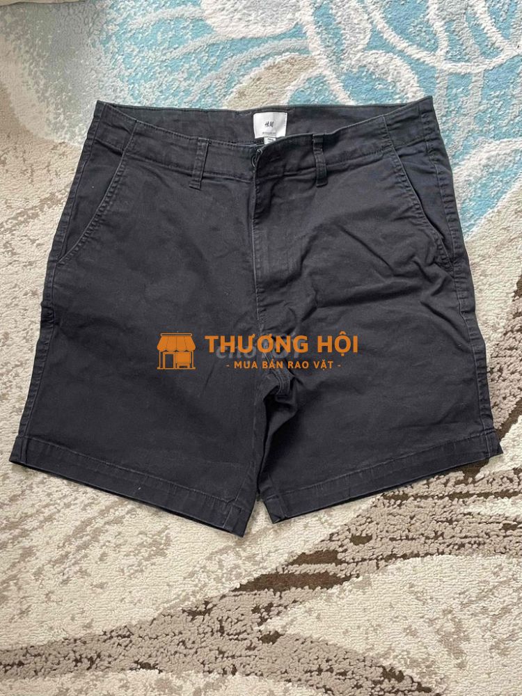 Quần đùi nam H&M đen size 31 dày dặn