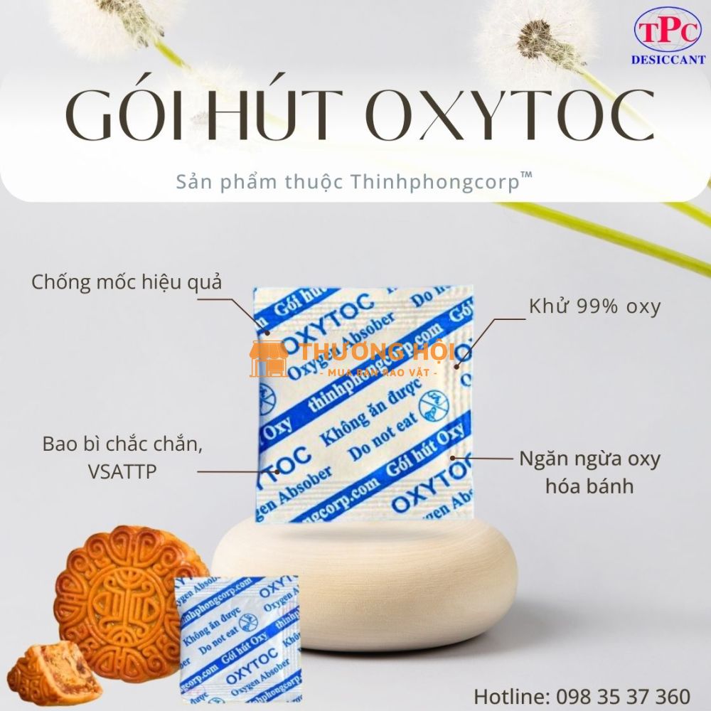Gói hút oxy hỗ trợ bảo quản chống mốc bánh trung thu