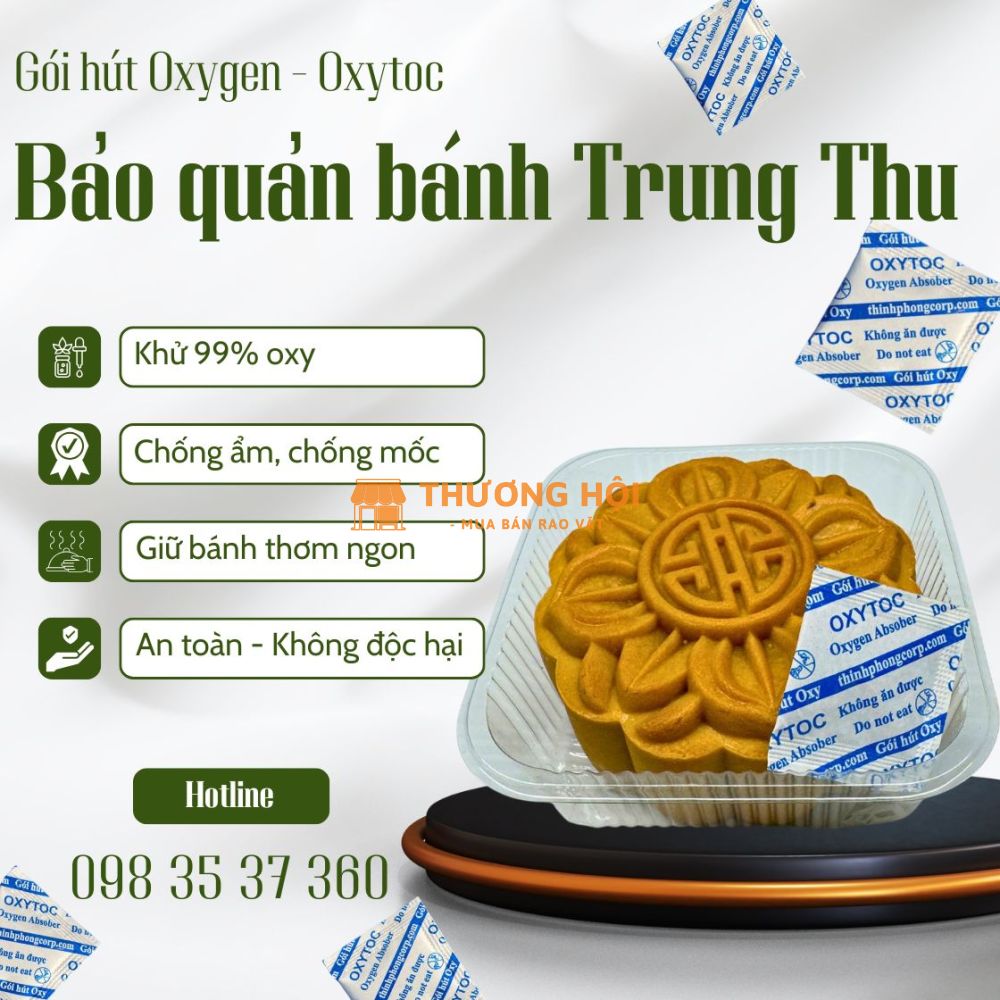 Bảo vệ bánh trung thu với gói hút oxy tiện lợi