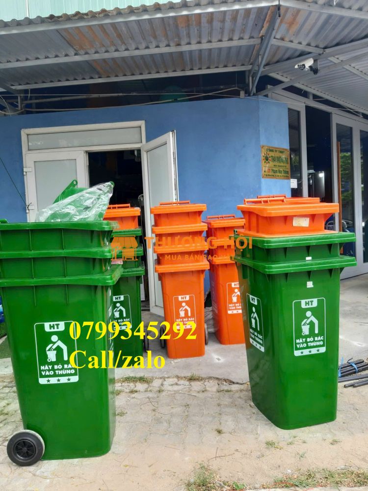 Thùng rác công nghiệp 240L Quảng Nam giải pháp vệ sinh mùa mưa – 0799.345.292