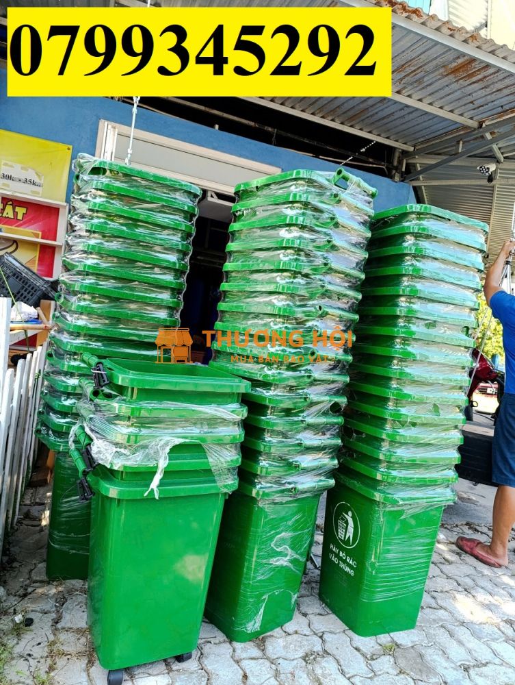 Thùng rác nhựa 240 lít loại tốt – 0799.345.292