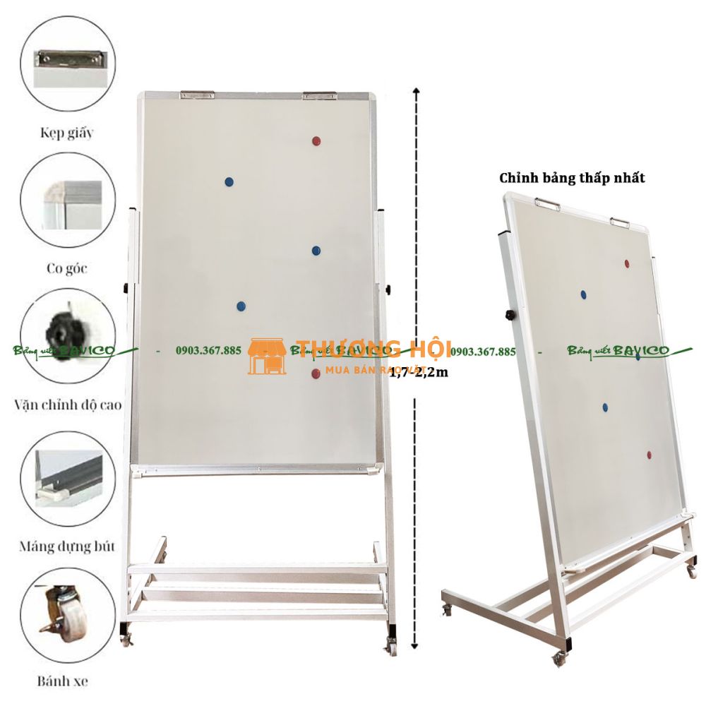 BẢNG TỪ GREENLAM TRẮNG CÓ CHÂN FLIPCHART F4