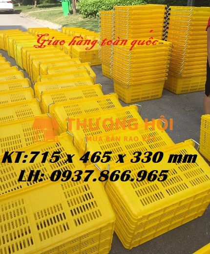 Sọt nhựa nguyên sinh có quai xách, sọt đựng thanh long, sọt dùng trong nhà hàng đựng thực phẩm